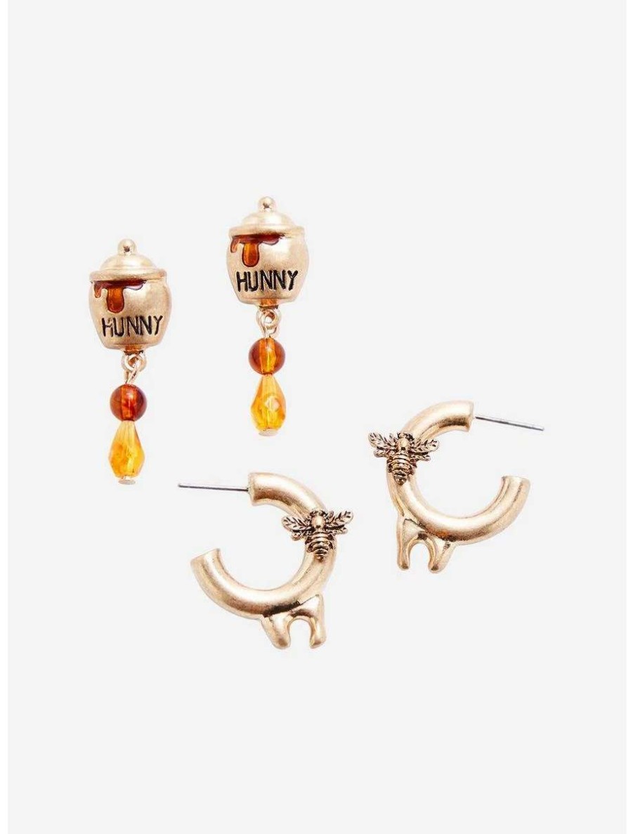 Disney Jewelry * | Disney Jewelry Disney Winnie The Pooh Hunny Earring Set Boxlunch Exclusive