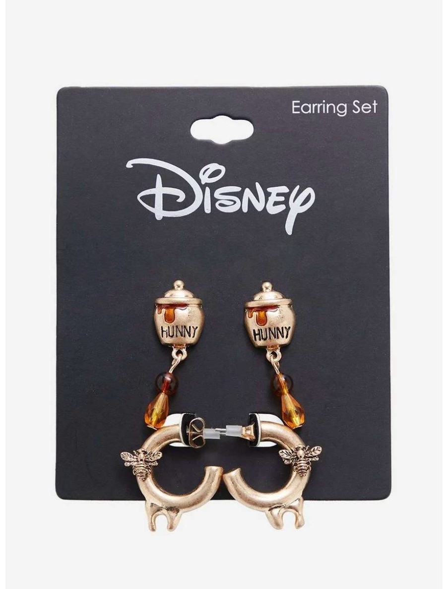 Disney Jewelry * | Disney Jewelry Disney Winnie The Pooh Hunny Earring Set Boxlunch Exclusive