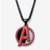 Necklaces * | Necklaces Marvel Red Avengers Pendant