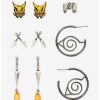 Earrings * | Earrings Naruto Shippuden Hidden Leaf Village Kunai Earring Set Boxlunch Exclusive