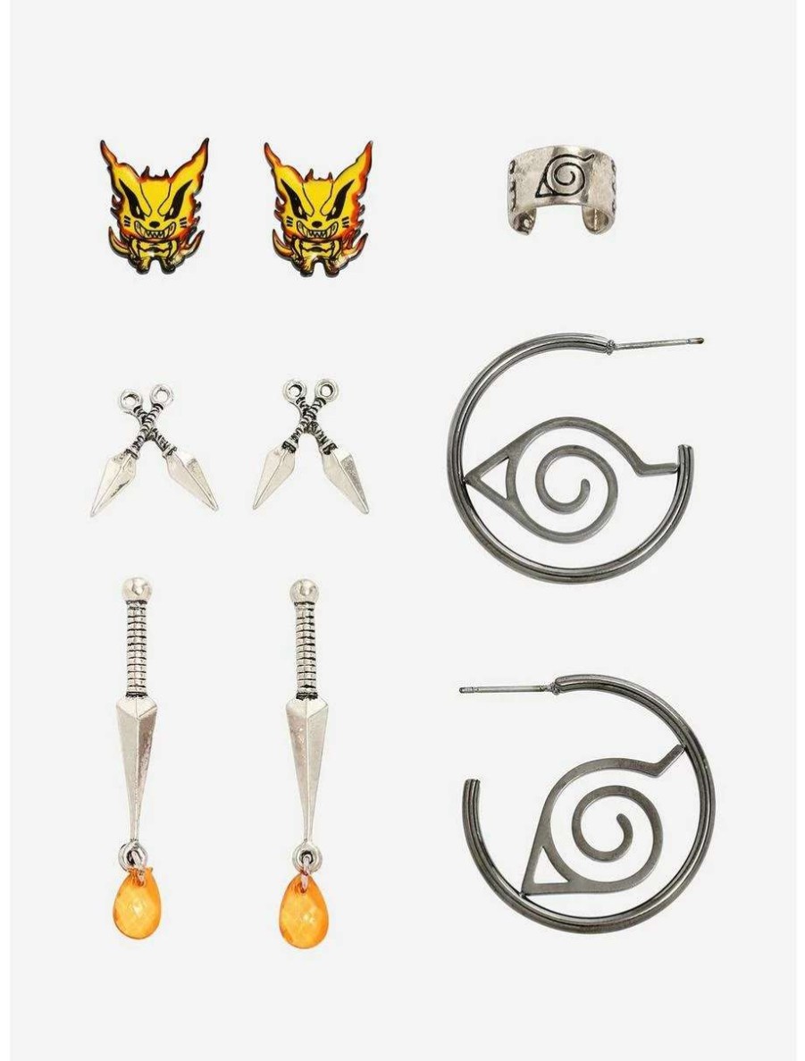 Earrings * | Earrings Naruto Shippuden Hidden Leaf Village Kunai Earring Set Boxlunch Exclusive