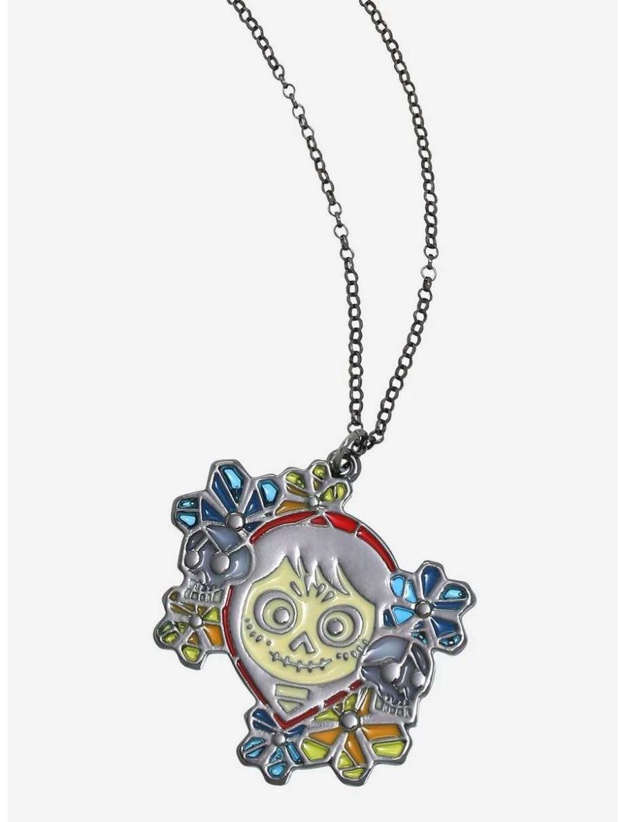 Disney Jewelry * | Disney Jewelry Disney Pixar Coco Stained Glass Miguel Necklace Boxlunch Exclusive