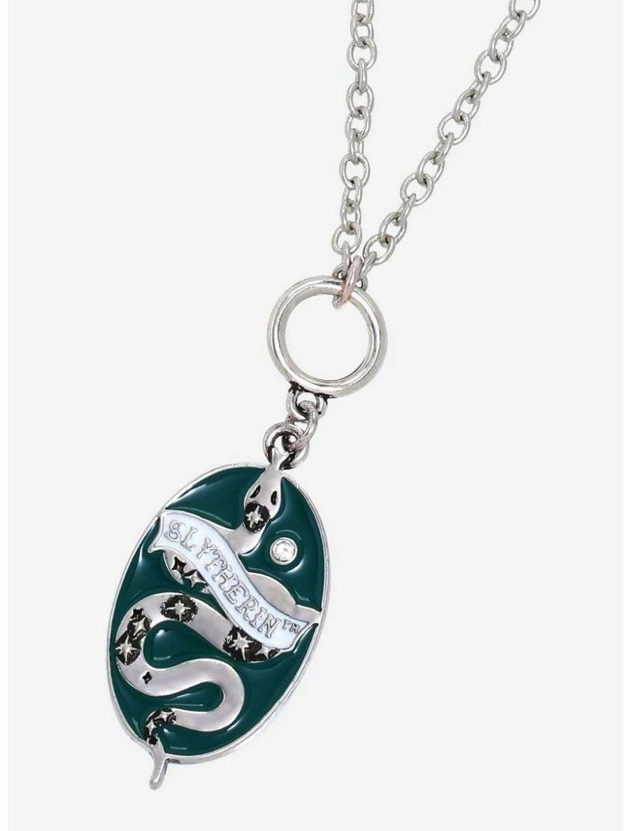 Necklaces * | Necklaces Harry Potter Slytherin Pendant Necklace Boxlunch Exclusive