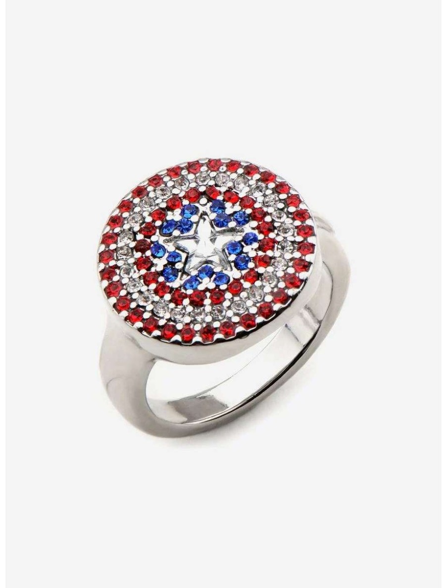 Rings * | Rings Marvel Stainless Steel Captain America Ring