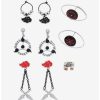 Earrings * | Earrings Naruto Shippuden Akatsuki Earring Set Boxlunch Exclusive