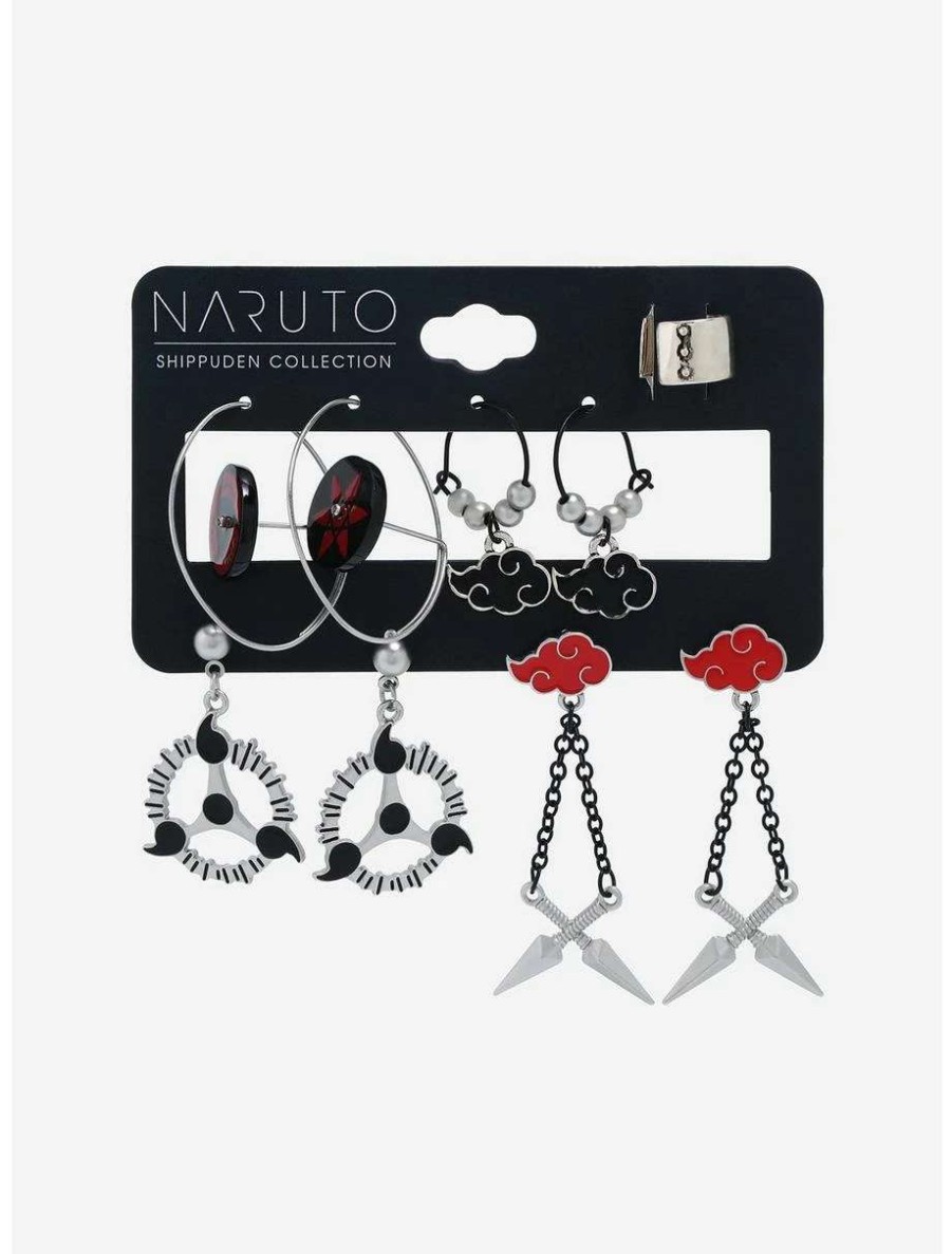 Earrings * | Earrings Naruto Shippuden Akatsuki Earring Set Boxlunch Exclusive