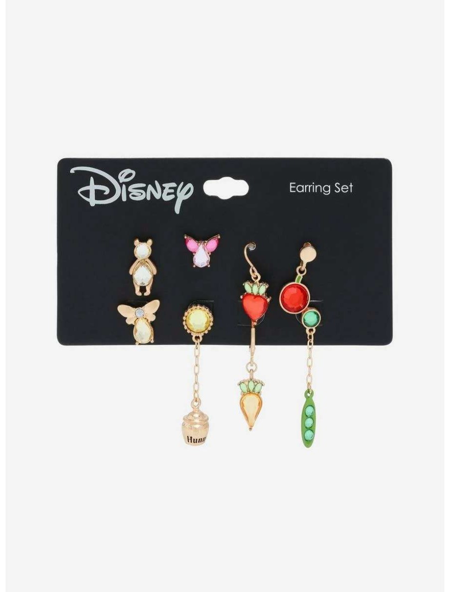 Disney Jewelry * | Disney Jewelry Disney Winnie The Pooh Animal Friends & Snacks Mix & Match Earring Set Boxlunch Exclusive