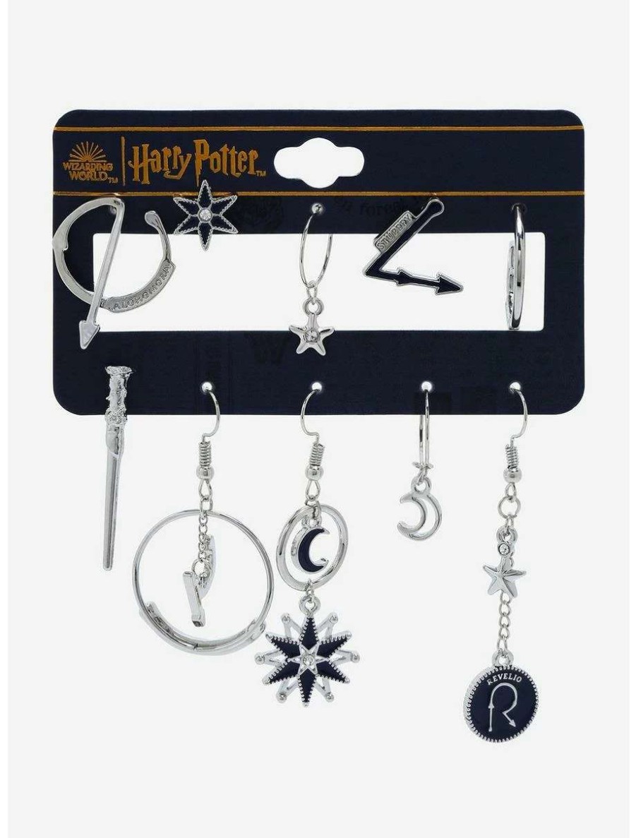 Earrings * | Earrings Harry Potter Wand Movement Mix And Match Earring Set Boxlunch Exclusive