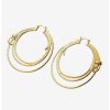 Earrings * | Dc Comics Wonder Woman Rocklove Lasso Hoop Earrings Gold